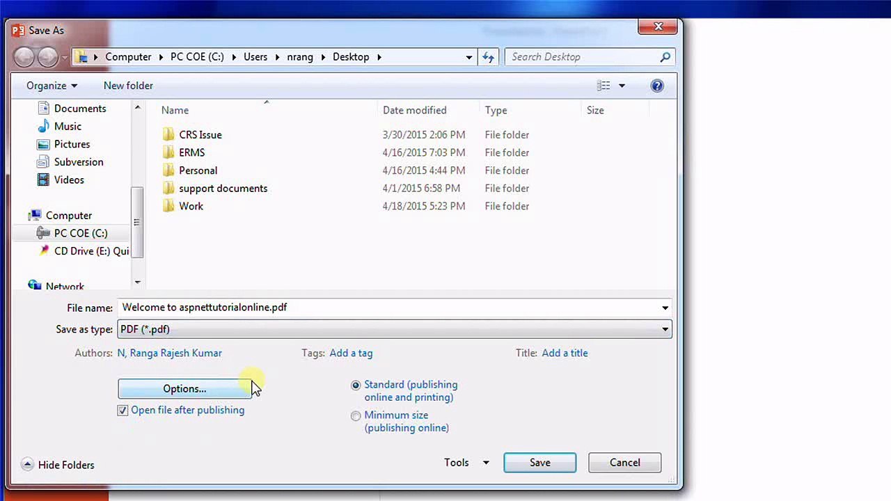 How to convert ppt to pdf without any software.