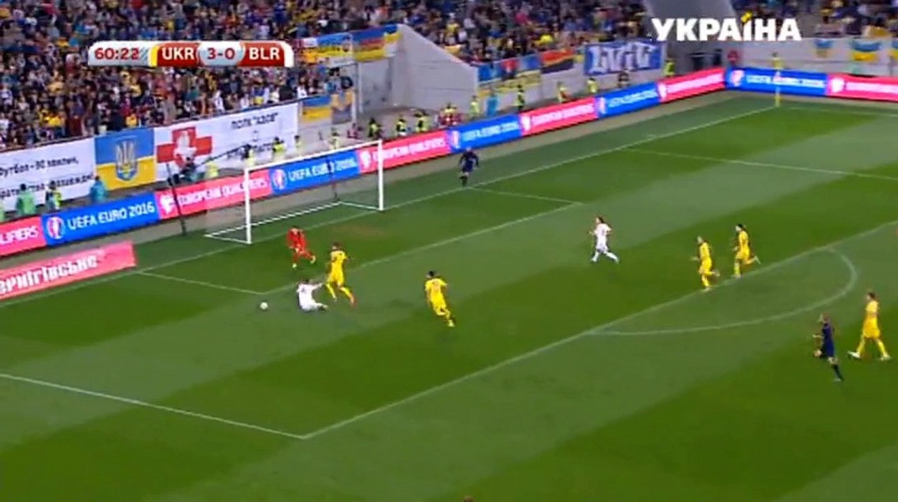 Гол Сергея Корниленко - Украина 3-1 Белоруссия (05.09.2015) ЕВРО 2016 - Квалификация