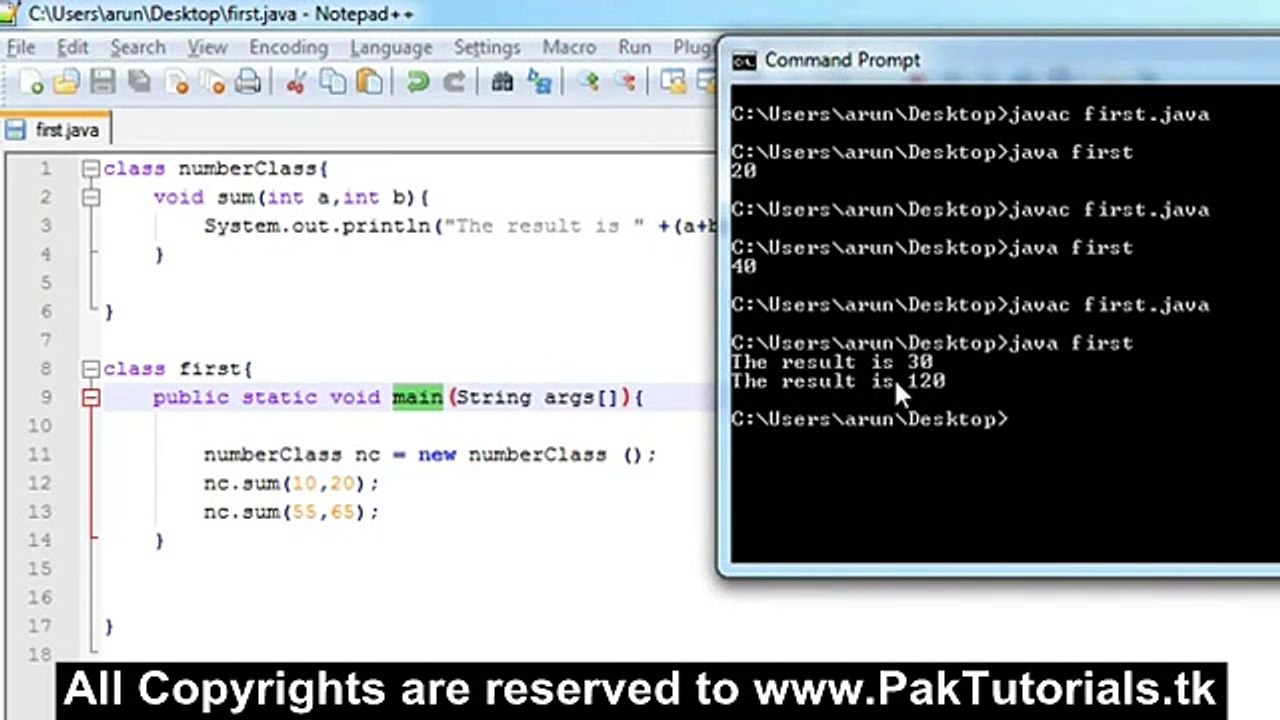 java tutorial 17 Methods overloading in java urdu hindi tutorial
