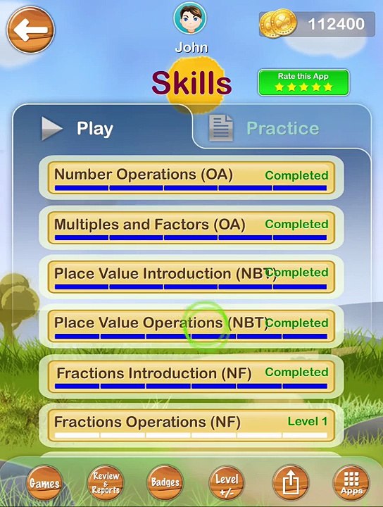 How to solve ‘Fractions Operations’ math question of 4th Grade Math - iPhone/ iPad app by LogTera.