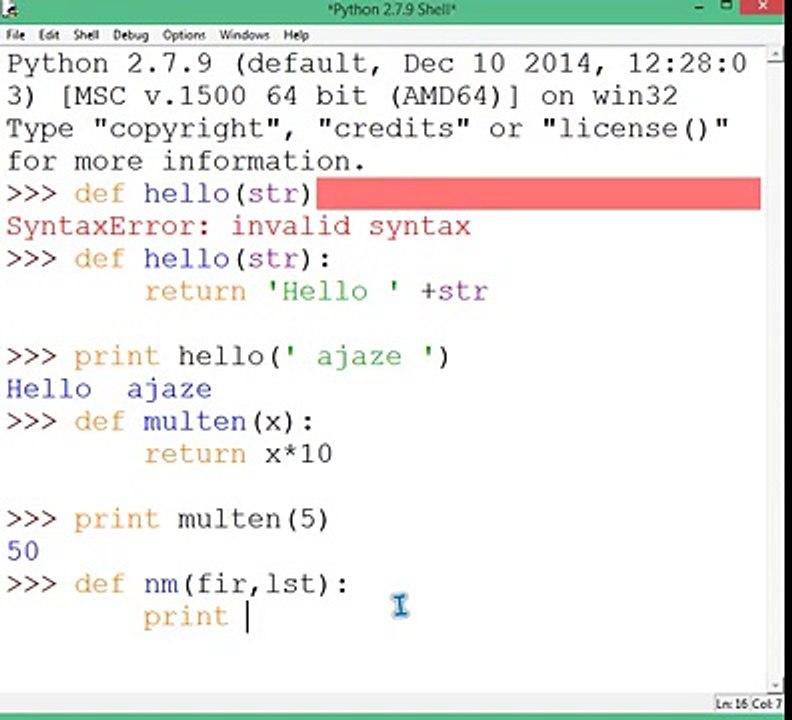 13 PYTHON FUNCTIONS AND DEFAULT PARAMETERS