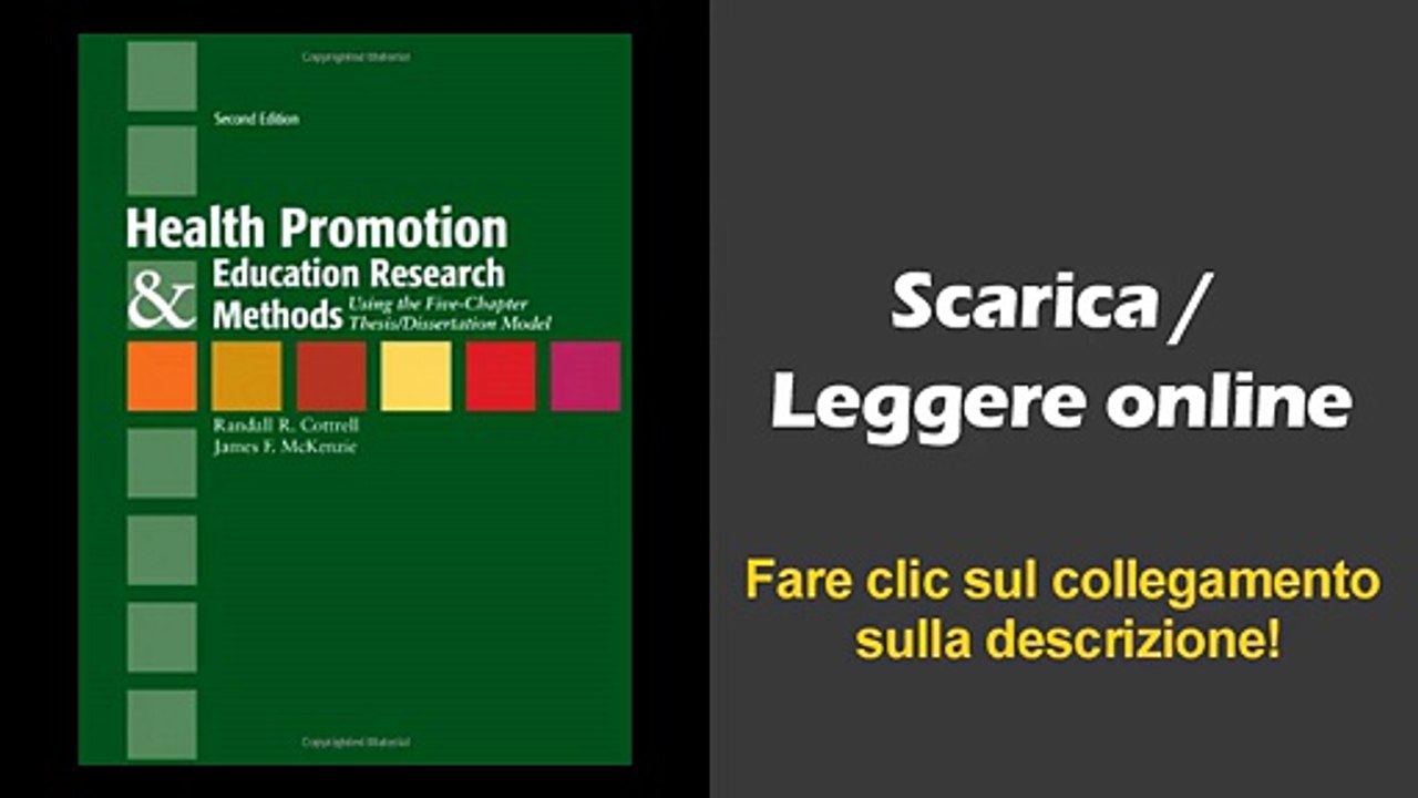 Health Promotion & Education Research Methods