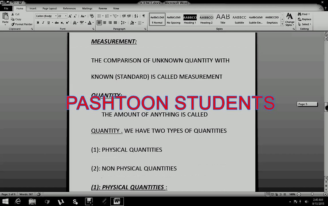 physics and measurement
