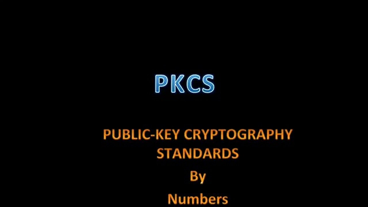 learn cryptography learn the following pkcs refrences
