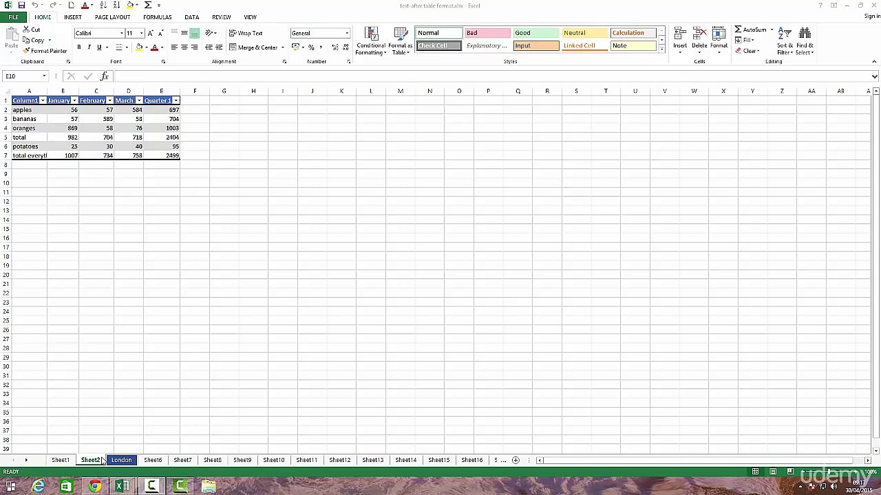 001 Making columns and rows wider and narrower, and autofit