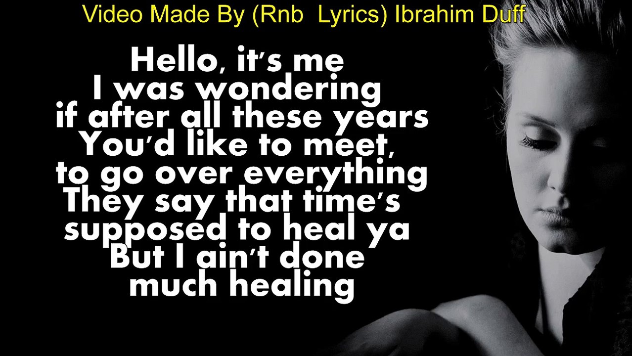 Adele - Hello (Lyrics On Screen)