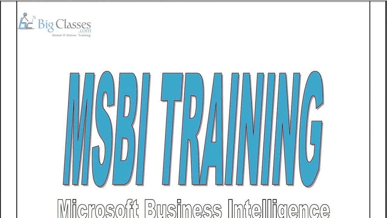 MSBI Online Training | MSBI Training for Beginners