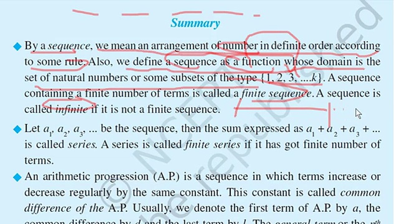 NCERT CBSE 11th MATHS CHAPTER-9 EXPLANATION(IN HINDI) SEQUENCES AND SERIES