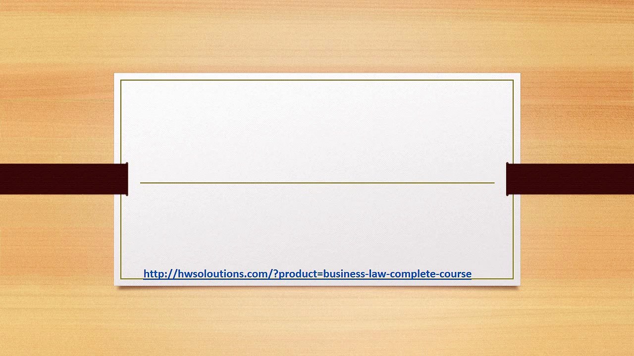 BUSINESS LAW COMPLETE COURSE