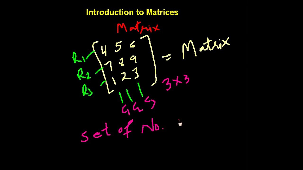 Introduction of Matrices