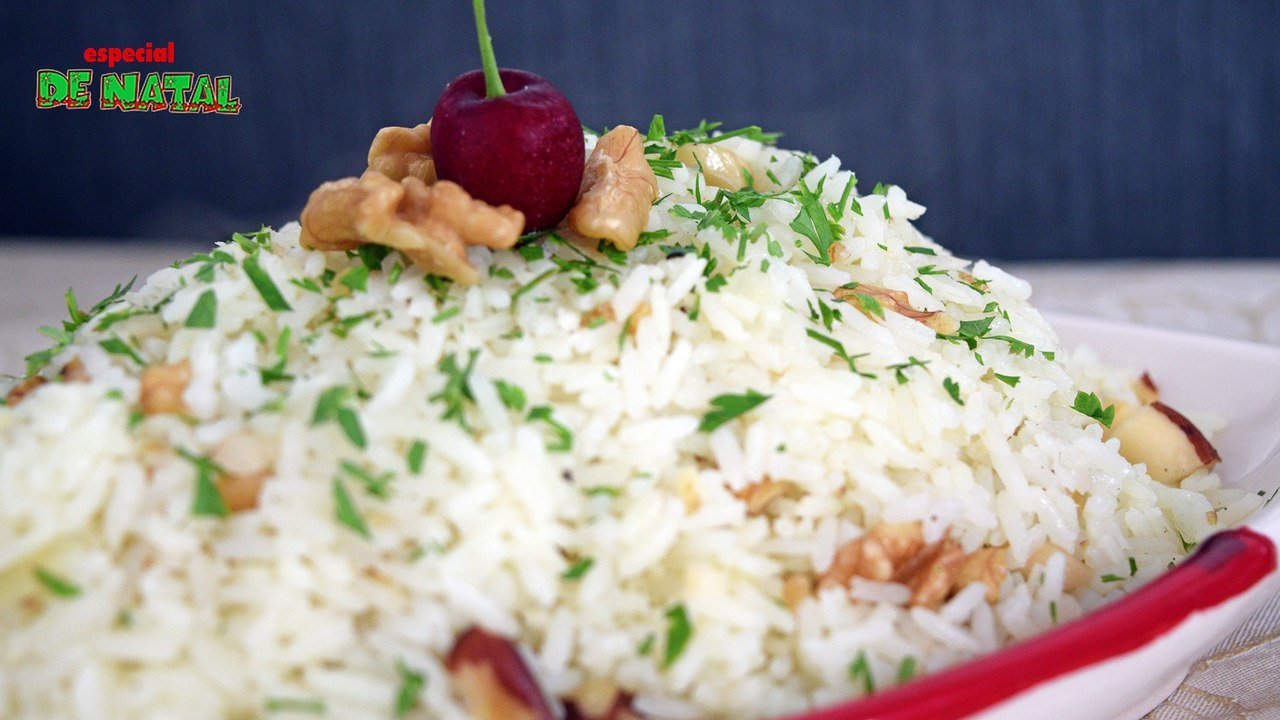 Receita de Natal Fácil e Simples - Arroz com castanhas - Cozinha Prática