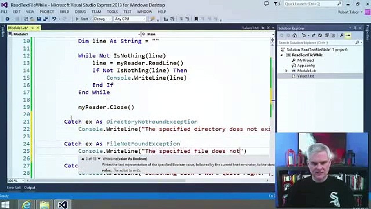 Visual Basic Tutorials for Absolute Beginners: Clips 35-60