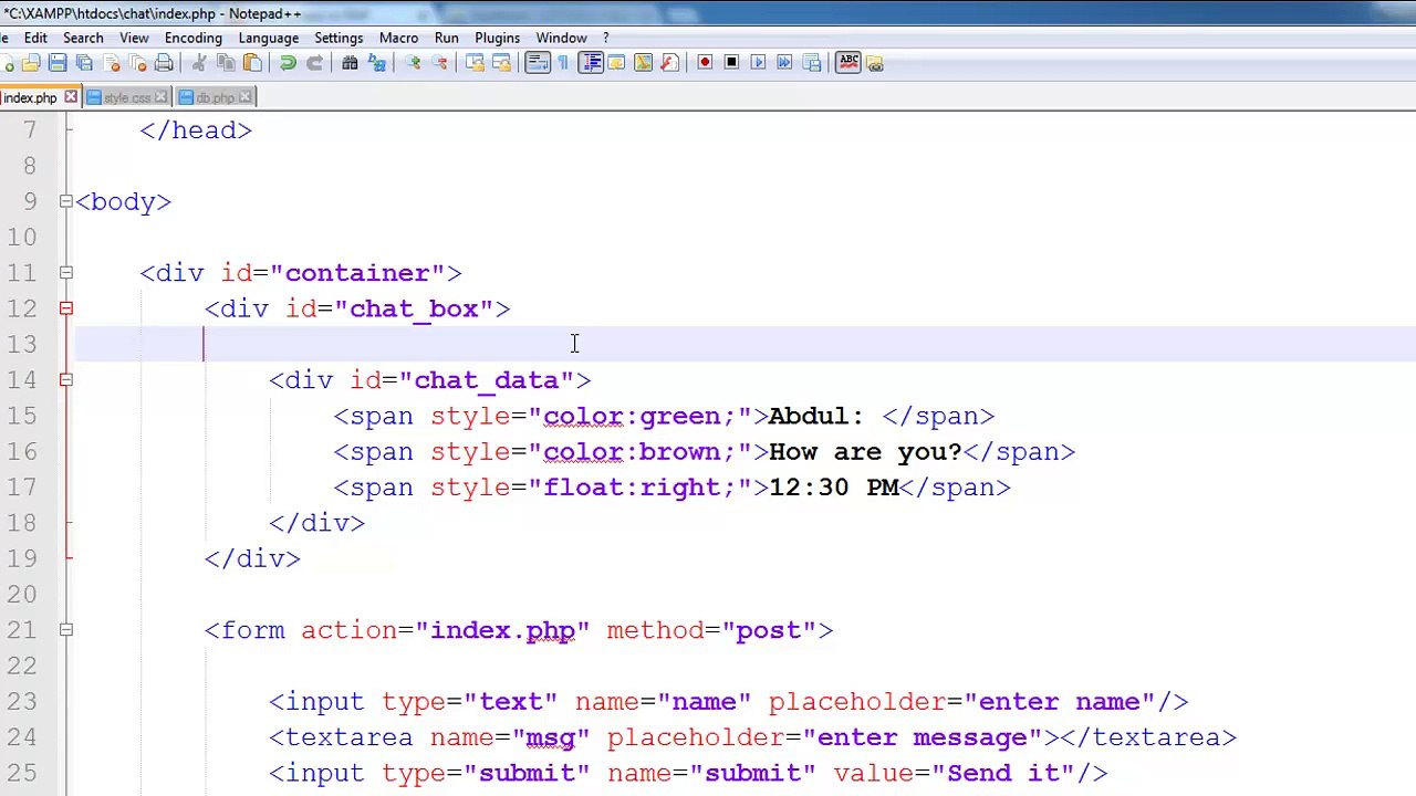 Chat System using PHP & AJAX in Urdu/Hindi 3 of 6