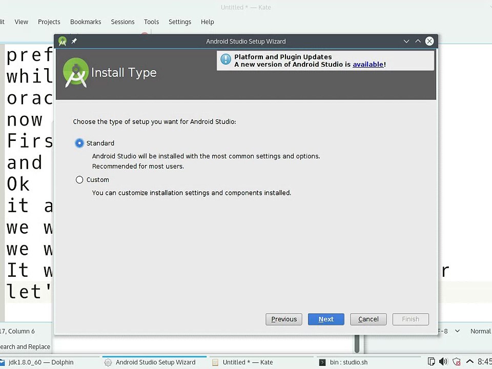 Install Android studio on linux opensuse with Oracle JDK
