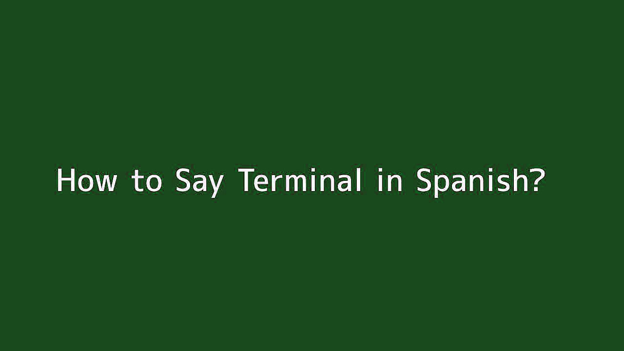 How to say Terminal in Spanish