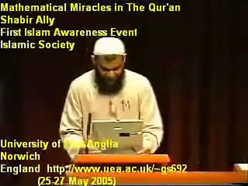 Mathematical Miracle in Quran (Norwich University, 2005)