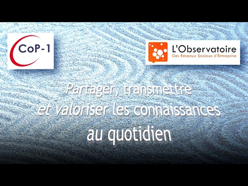 Cop-1 : Thème 3 "REX des projets dans l'industrie" par O. GECHTER, Areva