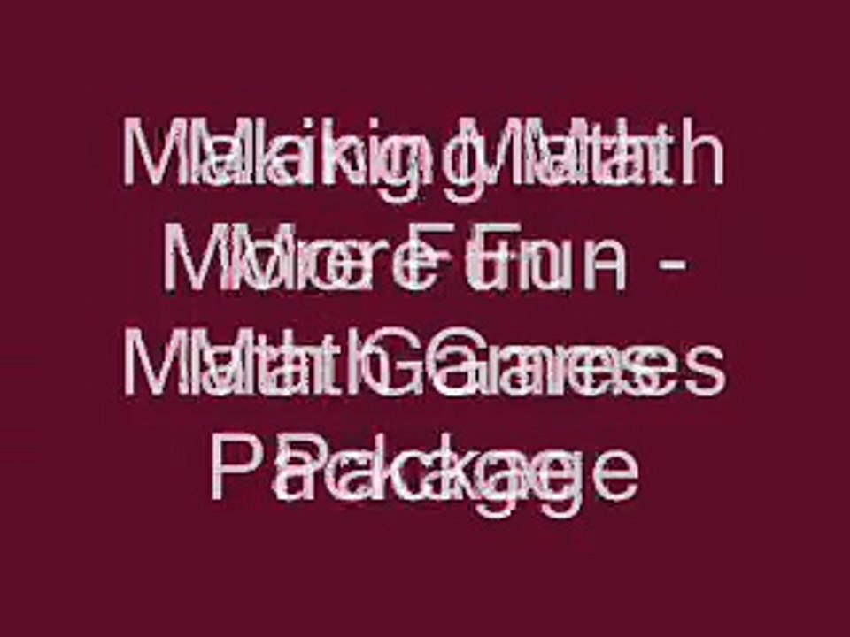 Making Math More Fun Math Games Package