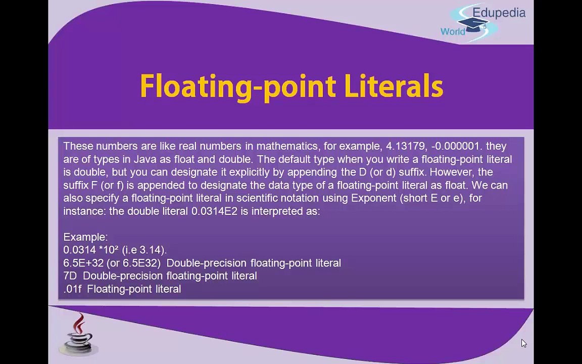 Java Literals And Its Types