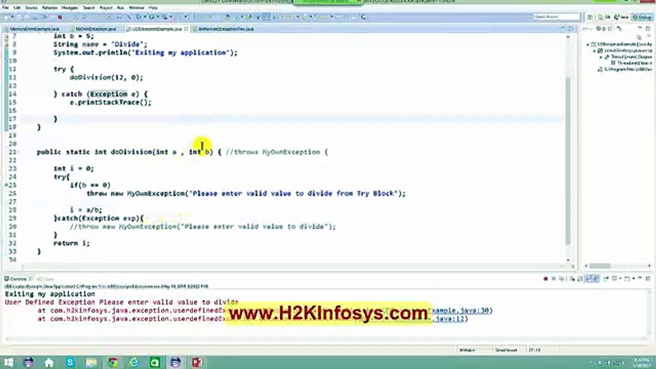 Core Java Tutorial For Beginners Exception Clip5-14