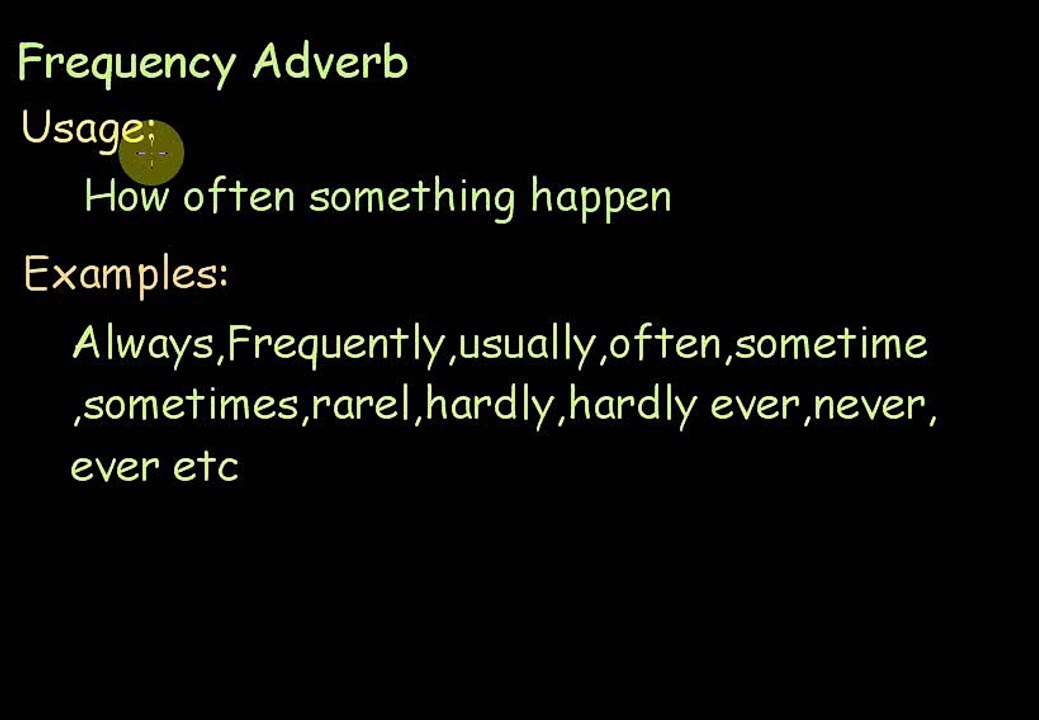 Frequency adverb