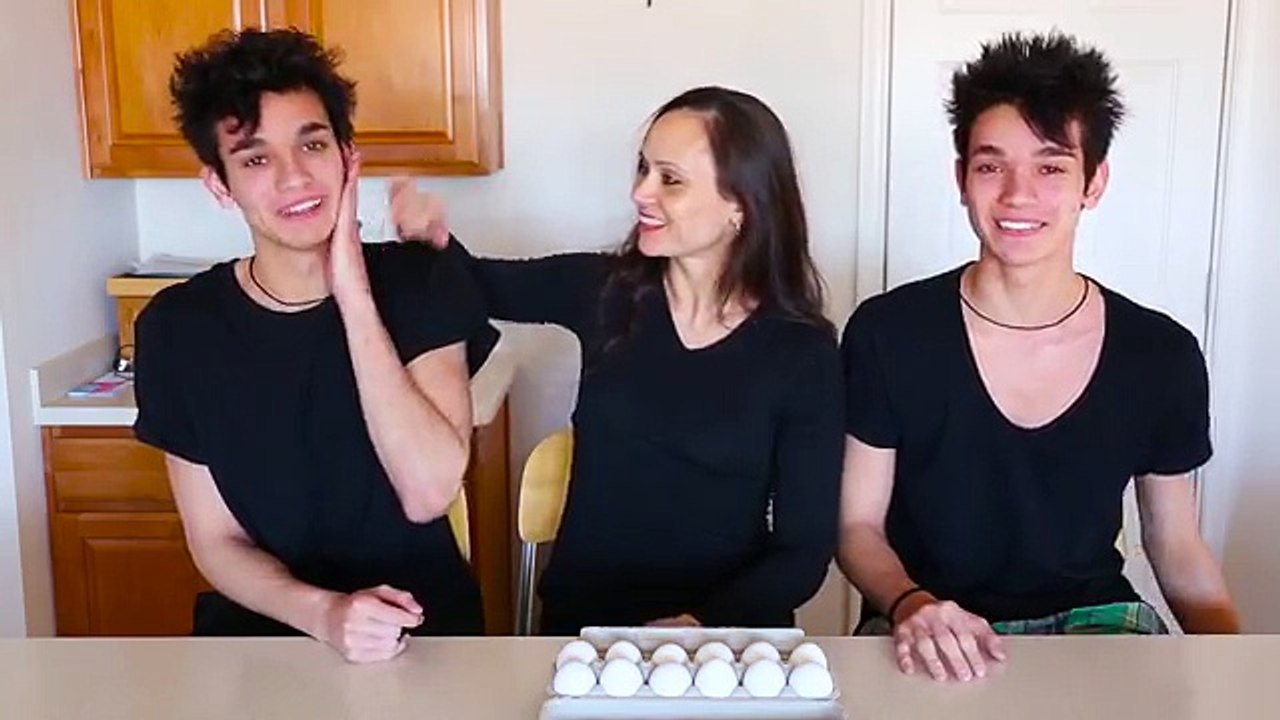 FUNNY EGG ROULETTE CHALLENGE! (w/ mom) // Lucas and Marcus (Funny Videos 720p)