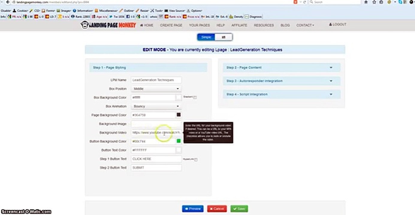 Landing Page Monkey Landing Page & Video