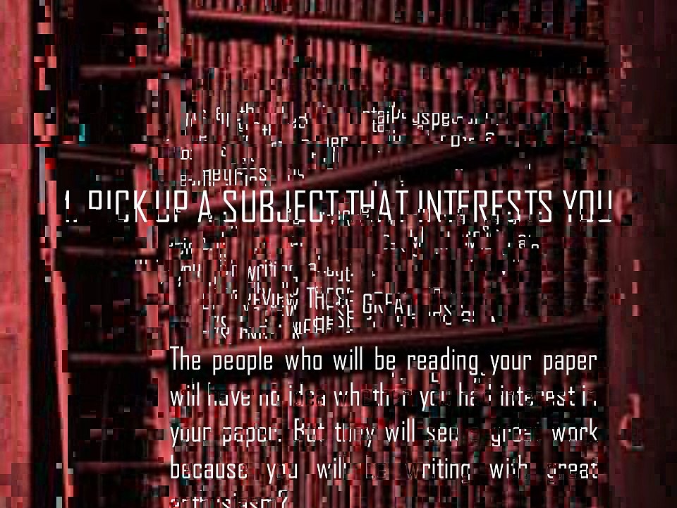 How to Choose a Research Paper Topic