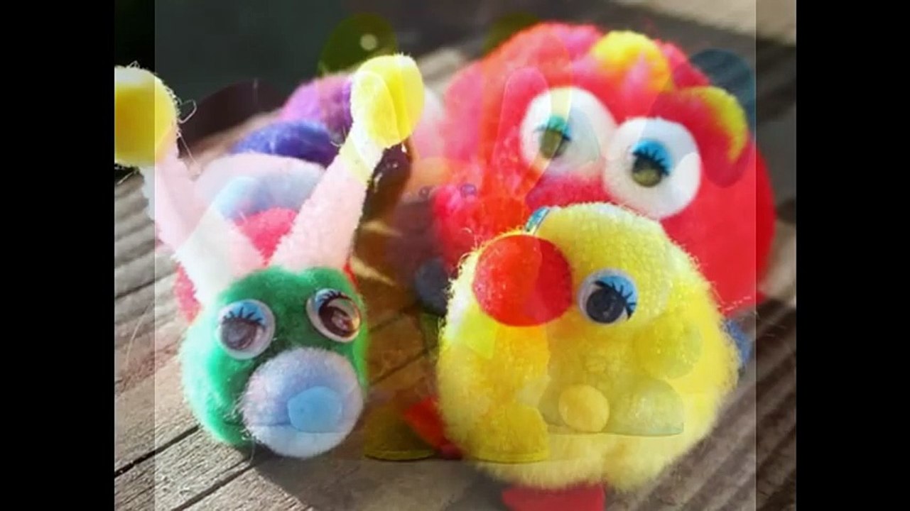 Игрушки из помпонов