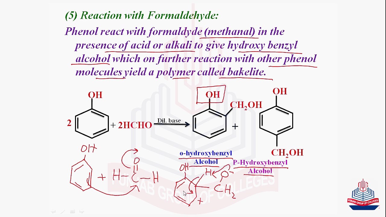 Reaction with Formaldehyde , Ethers & its Classification