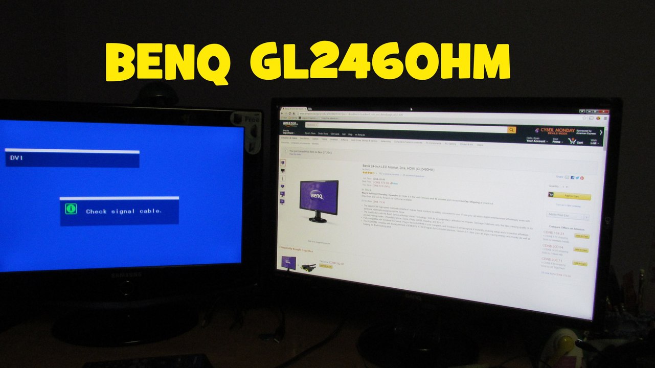 BENQ GL2460HM UNBOXING/REVIEW!