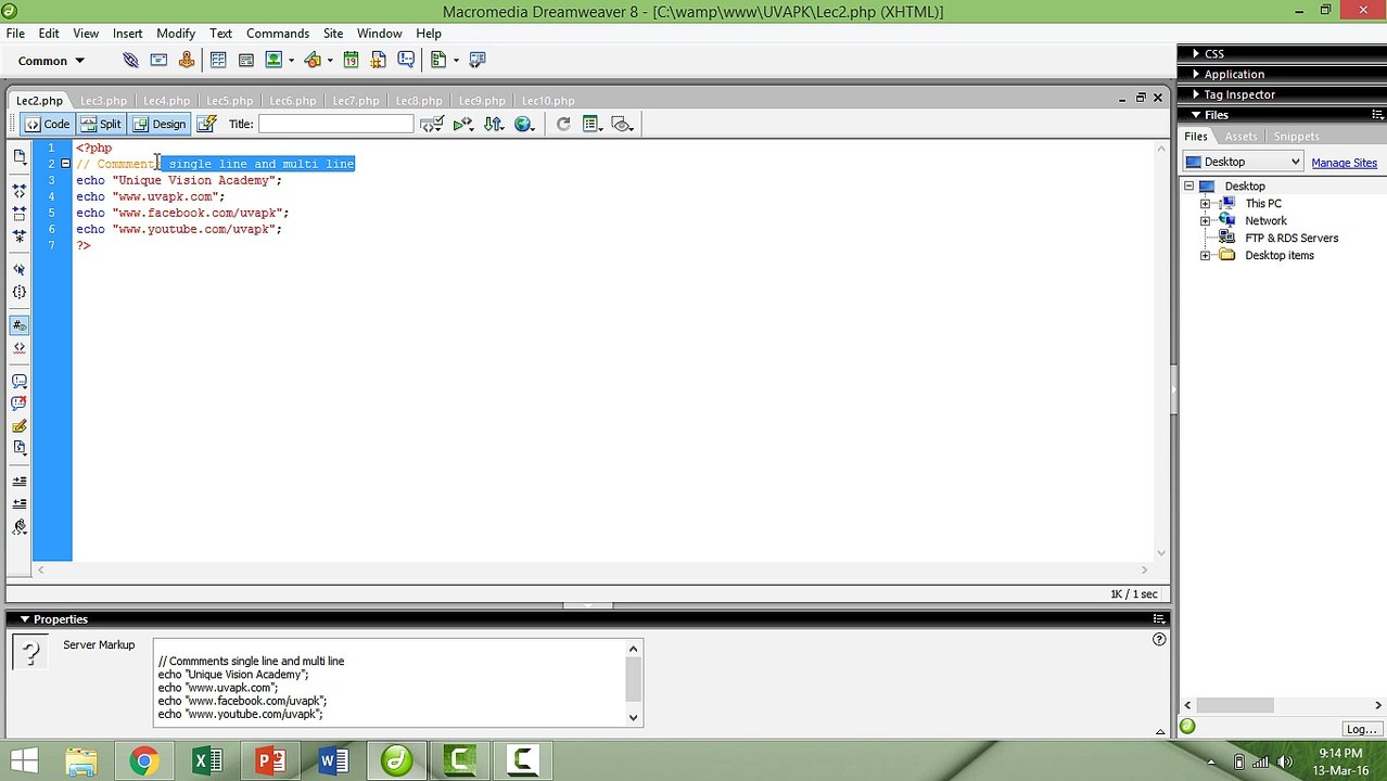 Lecture 2 comments in PHP basic in hindi urdu