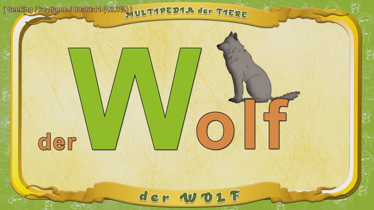Multipedia der Tiere. Buchstabe W - der Wolf