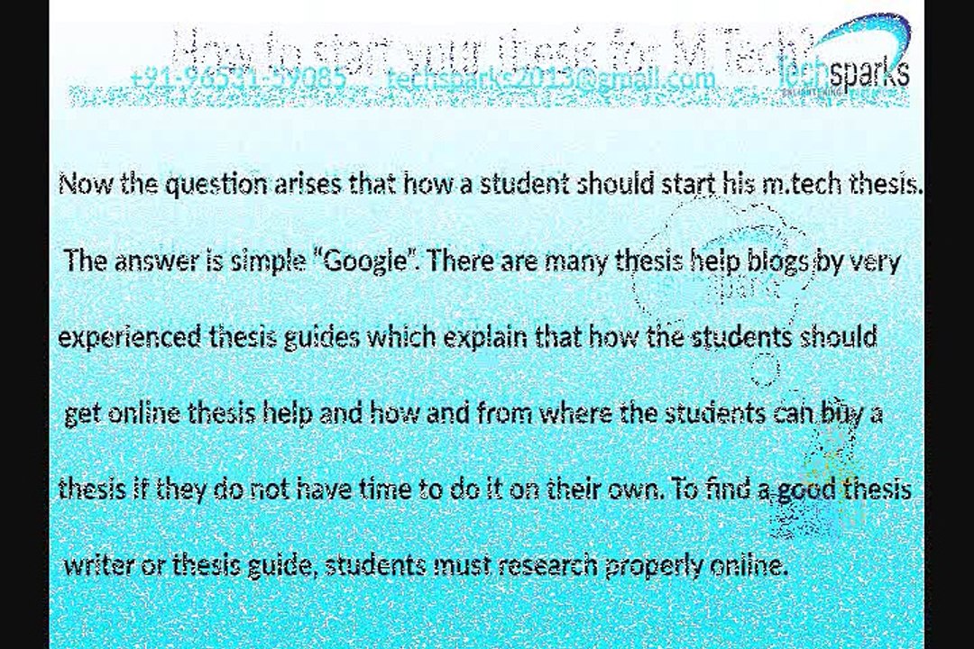 Thesis Guidance in chandigarh M tech Thesis Help