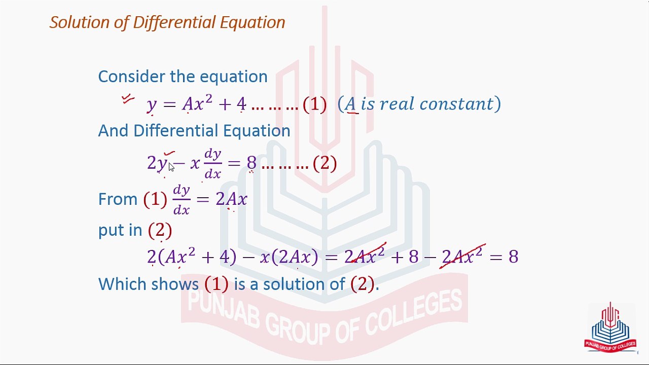 Solution of differential Equation