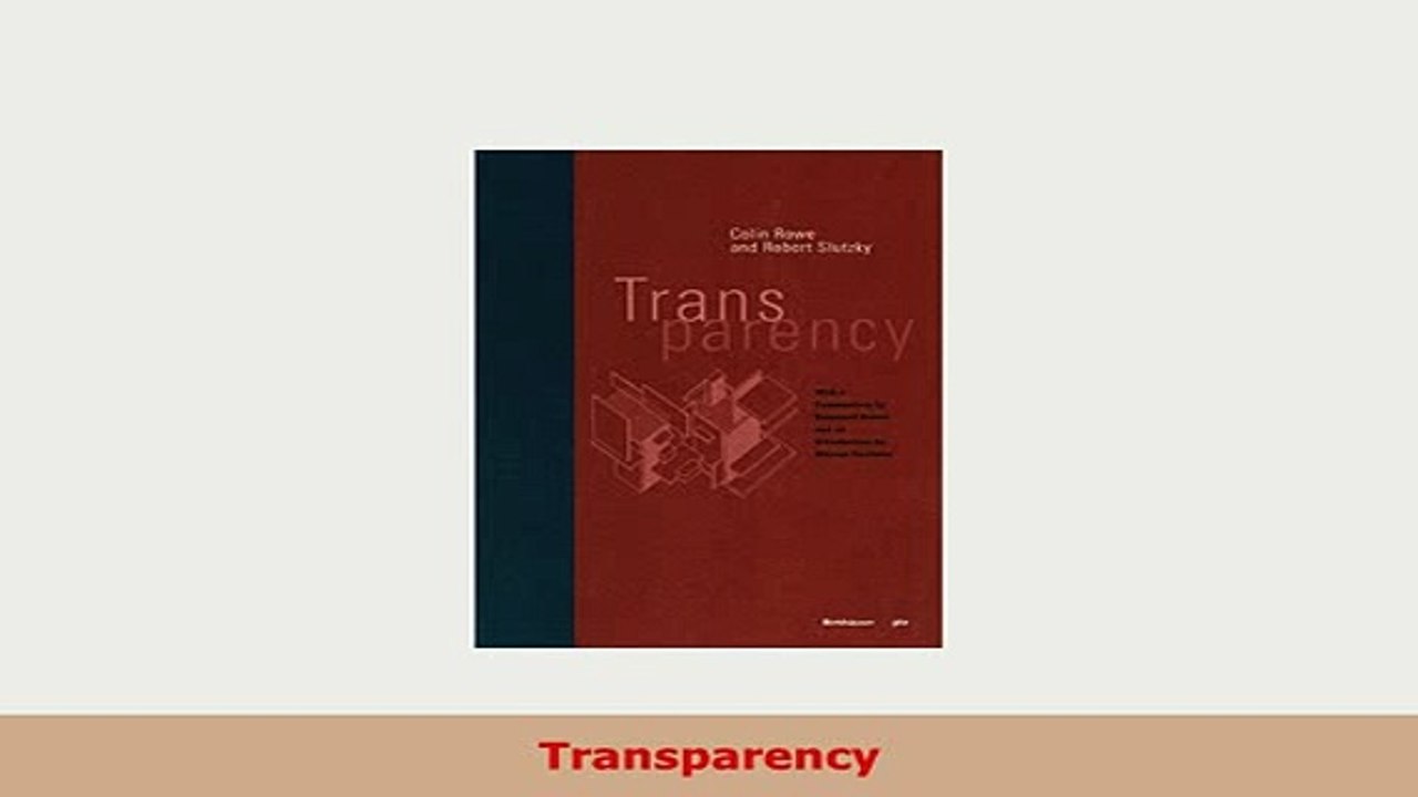 Download  Transparency PDF Online