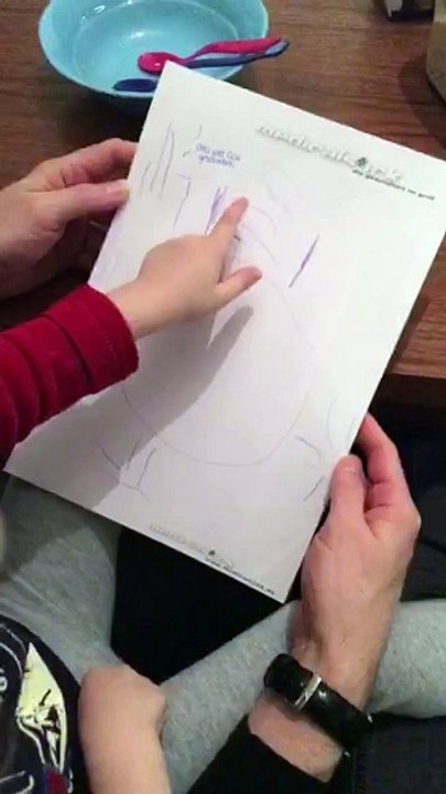 Emil erklärt sein gemaltes Bild 6.3.16