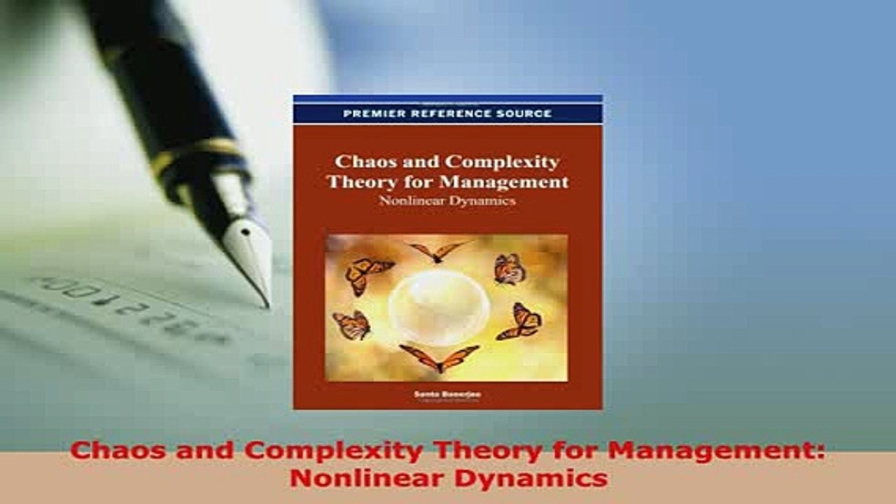 Download  Chaos and Complexity Theory for Management Nonlinear Dynamics PDF Full Ebook