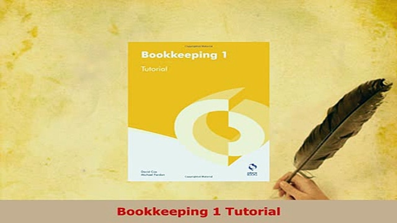 PDF  Bookkeeping 1 Tutorial Download Online