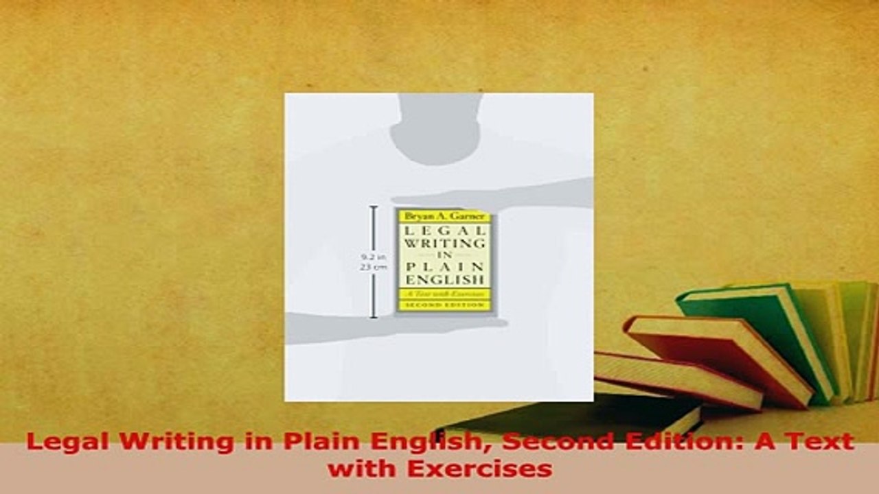 PDF  Legal Writing in Plain English Second Edition A Text with Exercises  Read Online
