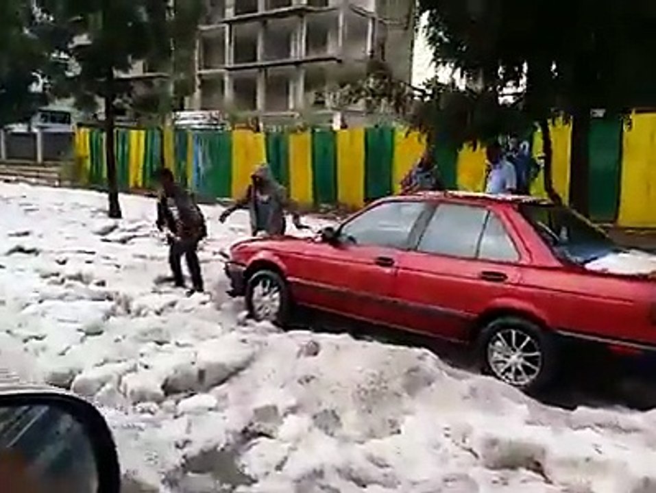 Snow in Addis Ababa, Ethiopia