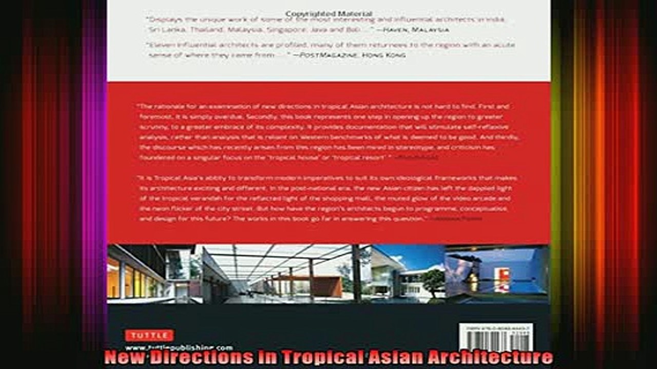 Download  New Directions in Tropical Asian Architecture Full EBook Free