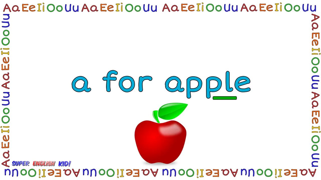 ♫ The Vowels Phonics Song for Children. Tune of BINGO - AEIOU. (Grade 1-2)♫