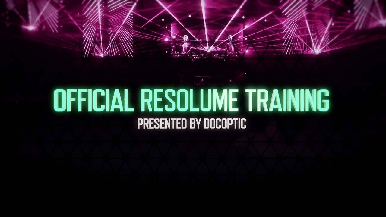 Official Resolume Avenue & Arena Video Training