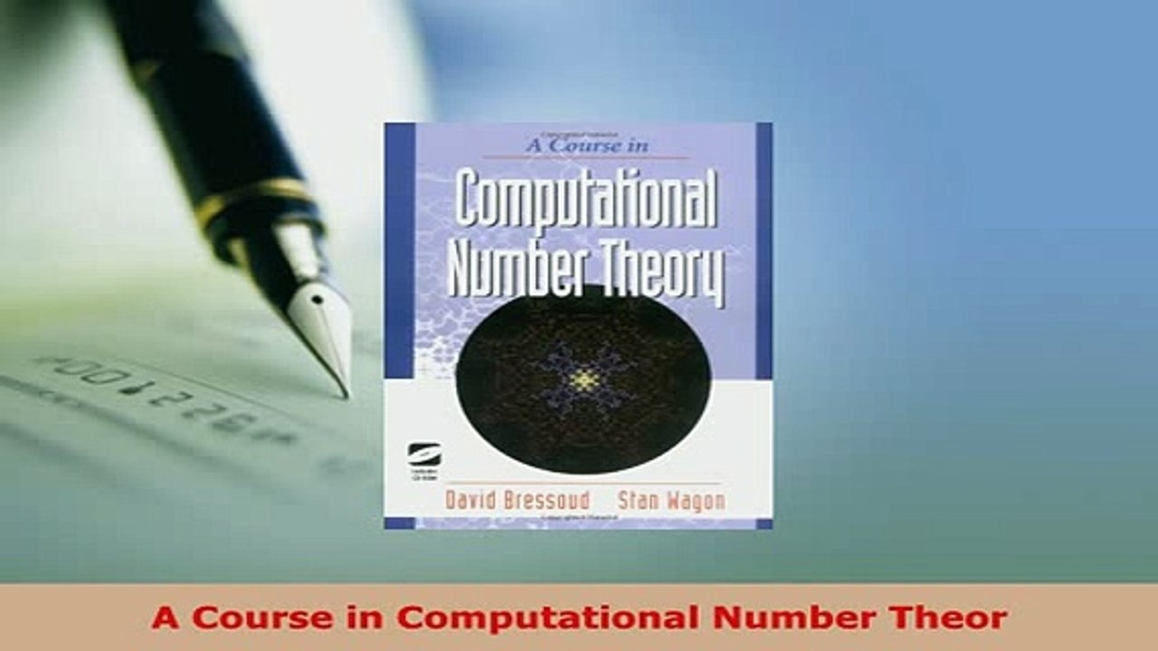 Download & Read 'A Course in Computational Number Theory' PDF 📘