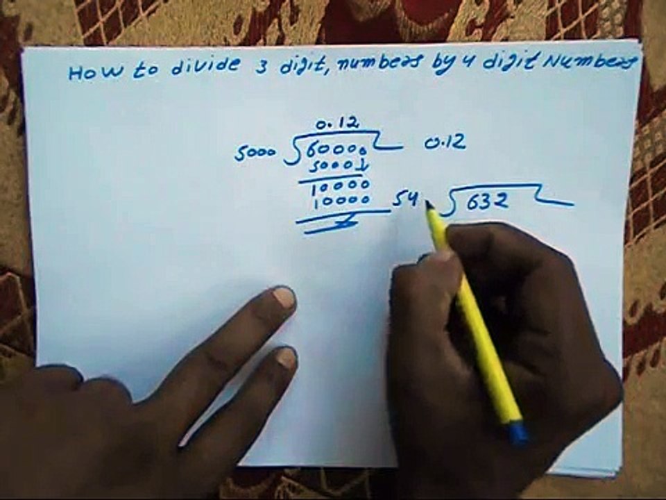 How to Divide 3 Digit Numbers by 4 Digit Numbers