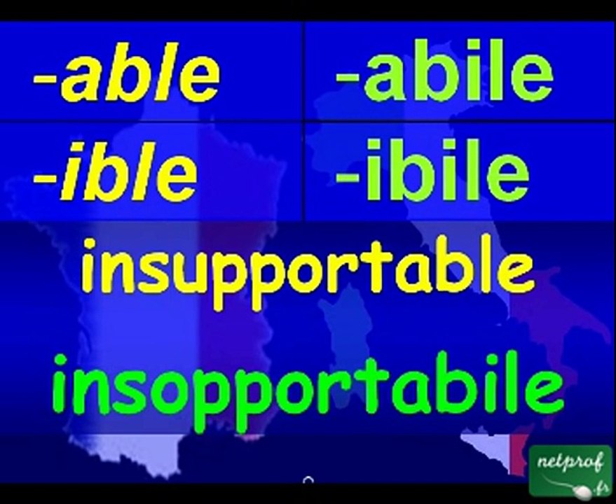 Cours d'Italien 01 - Similitudes français-italien