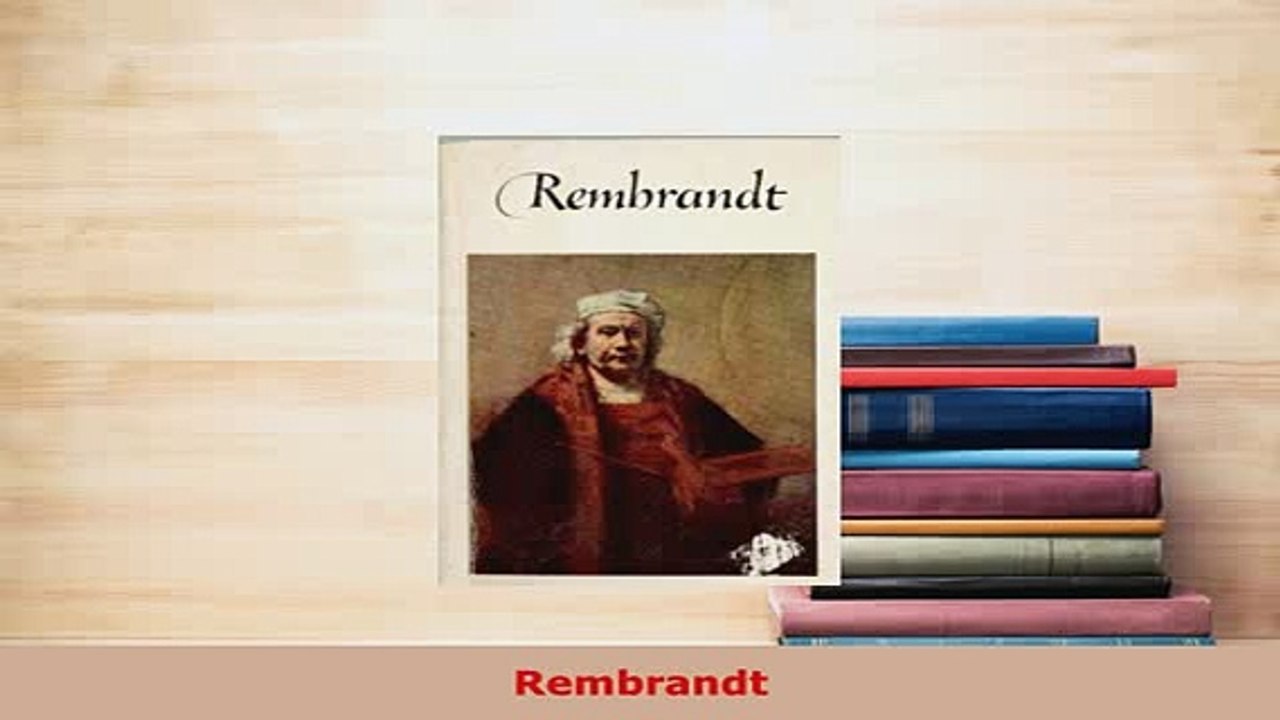 PDF  Rembrandt PDF Book Free