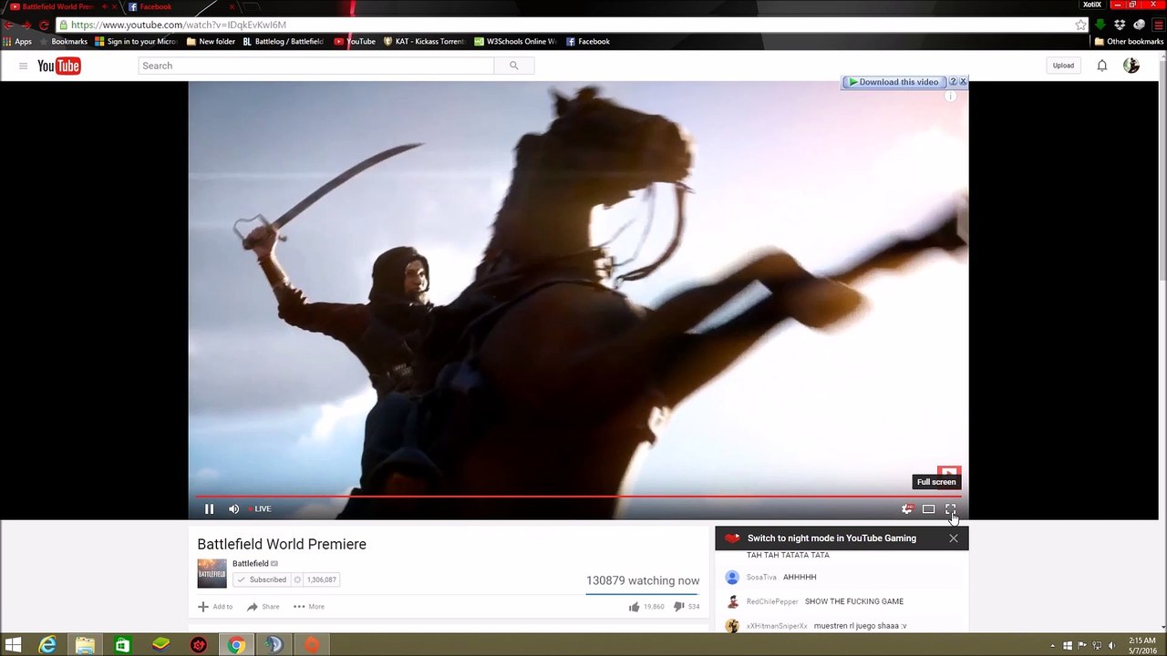 battlefield 1 Live Trailer Reaction