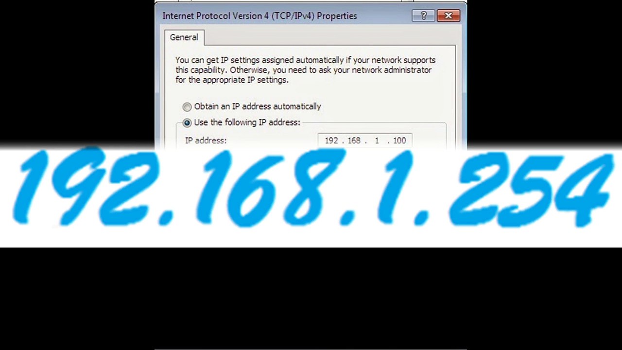 192.168.l.254 - 192.168.1.254 Default IP Address